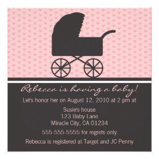 Pram Baby Shower Invitation