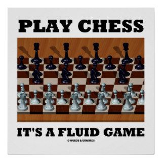 Play Chess It's A Fluid Game (Chess Stereogram) Print