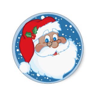 African American Santa Claus Christmas Sticker