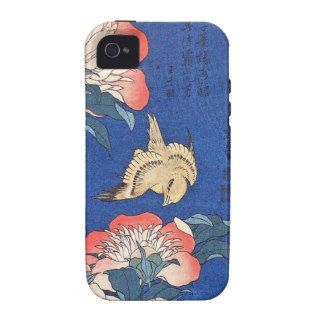 Paeonia Lactiflora and Atlantic Canary (Hokusai) Vibe iPhone 4 Cover