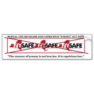 Repeal NY SAFE ACT bumpersticker Bumper Stickers