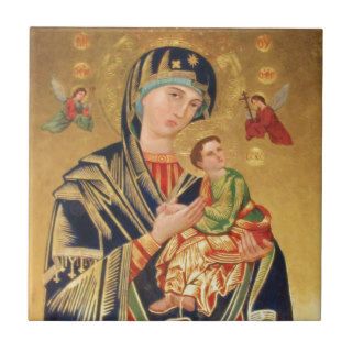 Russian Orthodox Icon   Virgin Mary and baby Jesus Ceramic Tile