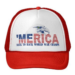 'MERICA Back To Back World War Champs Eagle Hat
