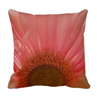 Pastel Pink and Yellow Daisy Center Throw Pillows