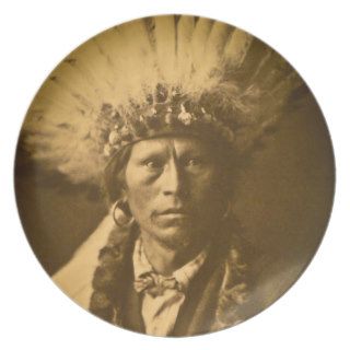 Apache Indian Chief Garfield Jicarilla Vintage Party Plates