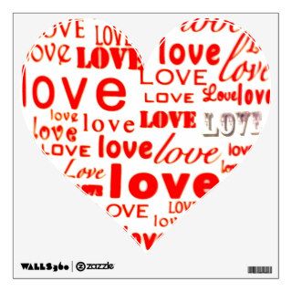 Heart with Love Writing Wall Decal