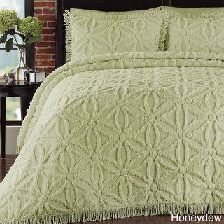 Arianna Chenille 3 piece Bedspread Set Bedspreads