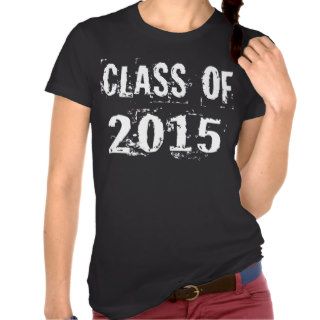 White Grunge Class of 2015 Tees