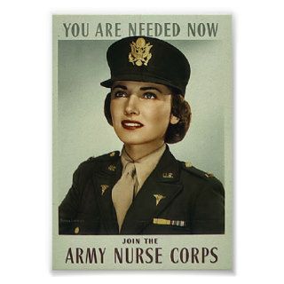 Vintage Military Nurse Corps Poster