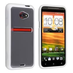 Clear with White Trim TPU Rubber Skin Case for HTC EVO 4G LTE BasAcc Cases & Holders