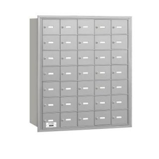 Salsbury Industries Aluminum USPS Access Rear Loading 4B Plus Horizontal Mailbox with 35A Doors 3635ARU