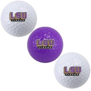 LSU Tigers 3 Pack Golf Balls  Golf Tees  Sports & Outdoors