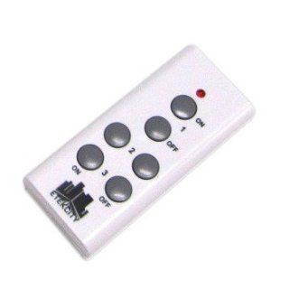 Etekcity 3 Channel Programmable Wireless Remote Control for wireless light switch outlet plug socket This additional or replacement remote control works with Etekcity self learning outlet switch sets  3 buttons. These outlets/sockets/wall plugs are the 