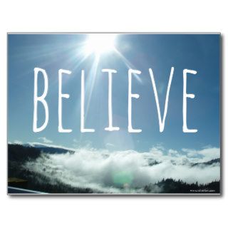 Believe Motivational Saying Post Card