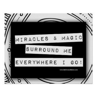 Positive Affirmation Miracles Magic Color Me DIY Print