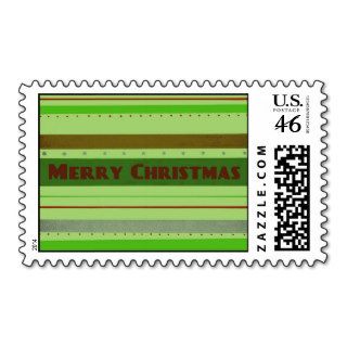 Christmas Stripes Postage Stamps