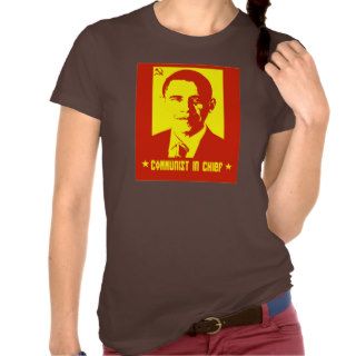 Funny Anti Obama Communist Womens T Shirt
