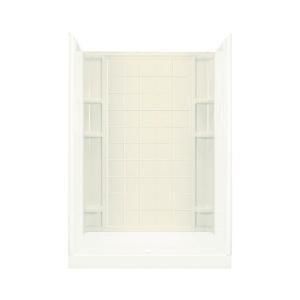 Sterling Plumbing Ensemble 3 1/2 in. x 60 in. x 72 1/2 in. One Piece Direct to Stud Shower Back with Backers Wall in Biscuit 72132106 96