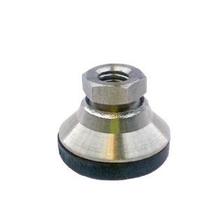 J.W. Winco 10TTNT Series TNSM 303 Stainless Steel Tapped Socket Type Snap Lock Non Skid Leveling Mount, Inch Size, 5/8 11 Thread Size, 4500lbs Maximum Load Capacity Vibration Damping Mounts