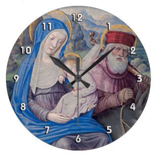 Flight Into Egypt, Jesus Mary & Joseph Renaissance Wall Clock