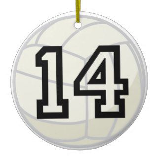 Volleyball Player Uniform Number 14 Ornament