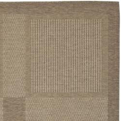 Poolside Brown/ Natural Indoor Outdoor Rug (6'7 Square) Safavieh Round/Oval/Square