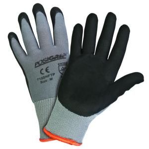 West Chester Black Foam Nitrile Palm Gray Dip Nylon Shell Gloves   Dozen Pair Extra Large 715SNFTP/XL