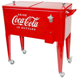 Coca Cola Rolling Red Ice Box Cooler DeNovo Coolers & Jugs