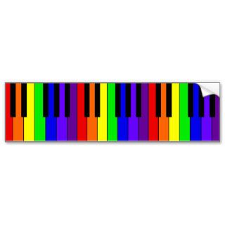 Rainbow Keyboard Bumper Stickers