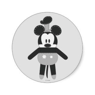 Pook a Looz Steamboat Willie Mickey Mouse Round Stickers