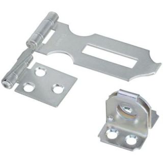 Stanley National Hardware 3 in. Zinc Plate Fixed Staple Double Hinge Safety Hasp with Screws CD925 3 FIXD STPL HSP 2C
