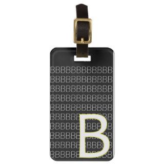 Initial Letter "B" Luggage Tag