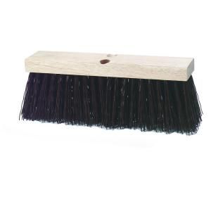 Carlisle 16 in. Polypropylene Bristled Heavy Street Sweep Broom in Brown (12 Case) 3621951601