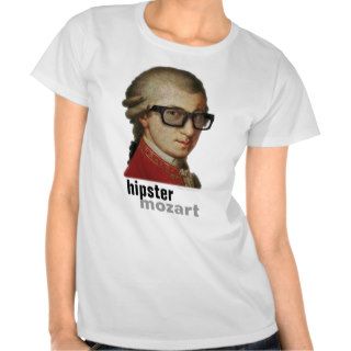 Hipster Mozart Tee Shirts