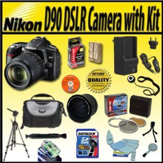 Nikon D90 12.3MP DX Format CMOS Digital SLR Camera with 18 105mm f/3.5 5.6G ED AF S VR DX Nikkor Zoom Lens and Extreme Accessory kit   Package includes Extended life Battery with 1H Rapid travel charger, Image Recall software, Camera and accessory carry b