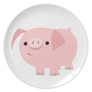 Cute Cartoon Pig Plate