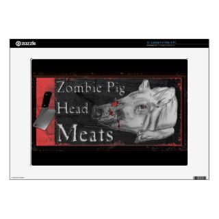 Zombie Pig Head Meats Skin For 15" Laptop