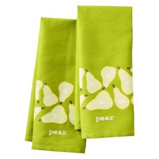 Room Essentials Veggie Kitchen Towel Set of 2   Pear Green