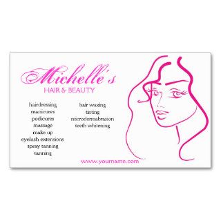 Hair & Beauty salon, pink business card design