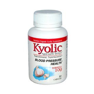 Kyolic Aged Garlic Extract Blood Pressure Health Formula 109   80 Capsules Health & Personal Care