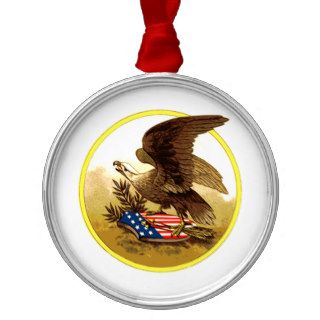 Vintage American Bald Eagle w/Shield Christmas Tree Ornament
