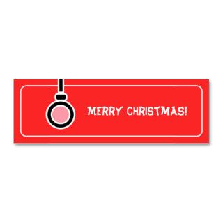Merry Christmas Gift Tag Business Card Template