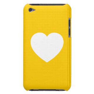 White Heart on Gold iPod Touch Cases