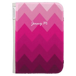 Pink Chevron Zig Zag Kindle Cover  Ombre Effect