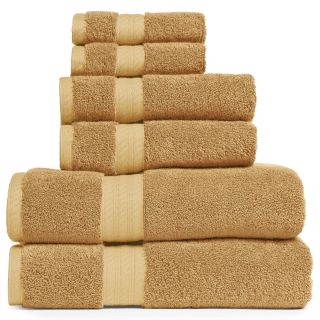 ROYAL VELVET Egyptian Cotton Solid 6 pc. Bath Towel Set, Gold