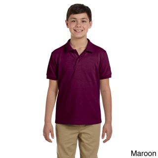 Gildan Gildan Youth Dryblend Pique Sport Shirt Brown Size L (14 16)