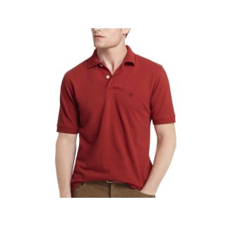 Izod Short Sleeve Solid Polo Shirt, Red, Mens