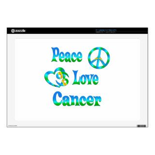 Peace Love Cancer 17" Laptop Skins