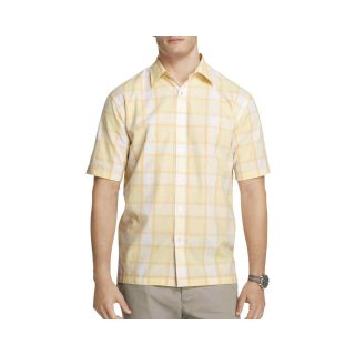 Van Heusen Short Sleeve Textured Plaid Shirt, Yl Vnll Cs, Mens