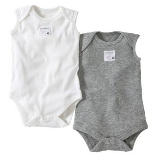 Burts Bees Baby Newborn Neutral 2 Pack Sleeveless Bodysuit   Grey Preemie
